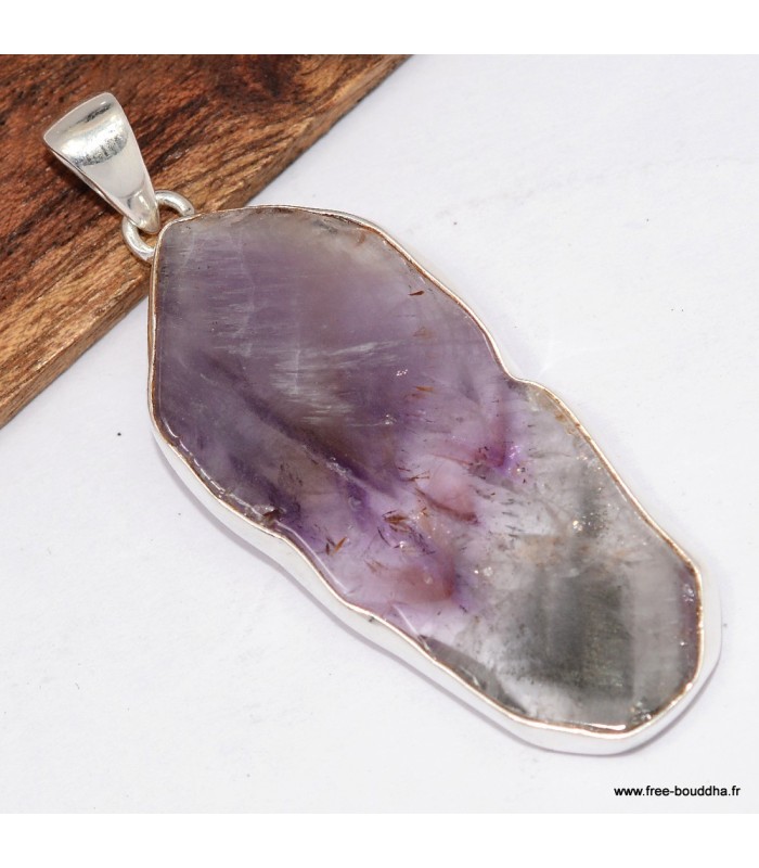 Pendentif Super Seven Cacochynite XXL en Argent 925 certifié veritable