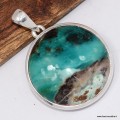 Rare Pendentif Bois de Colla de Turquie turquoise