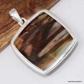 Rare Pendentif Bois Pétrifié de Colla - Turquie - Pendentifs pierres naturelles