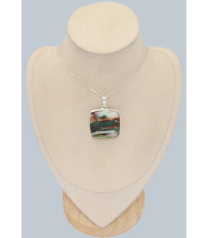 Rare Pendentif Bois Pétrifié de Colla - Turquie