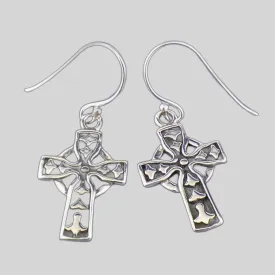 Boucles d'oreilles CROIX CELTIQUE - Boucles d'oreilles en pierres naturelles