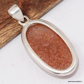 Pendentif Pierre du Soleil Authentique – Gemme solaire en argent 925