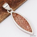 Pendentif Authentique Pierre du soleil marquise
