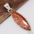 Pendentif Authentique Pierre du soleil marquise