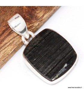 Pendentif Tourmaline noire carré