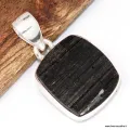 Pendentif Tourmaline noire carré - Pendentifs pierres naturelles