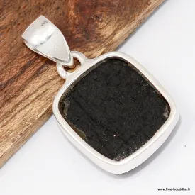 Pendentif Tourmaline noire carré - Pendentifs pierres naturelles