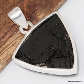 Pendentif triangulaire Tourmaline noire brute - Pendentifs pierres naturelles