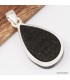 Pendentif Tourmaline noire goutte monté sur argent 925 poinçonné