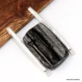 Bijou moderne en Tourmaline noire brute - Pendentifs pierres naturelles