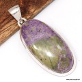 Pendentif atlantisite tasmanite certifié - argent 925