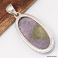 Pendentif atlantisite tasmanite certifié - argent 925