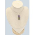 Pendentif atlantisite tasmanite certifié - argent 925
