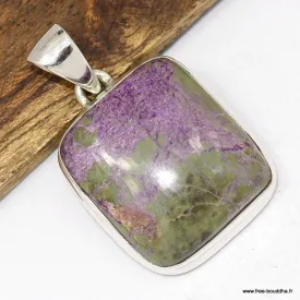 Bijou Pendentif Atlantisite Tasmanite carré - Bijoux en Stichite