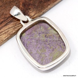 Pendentif tasmanite certifié en argent 925 - Envoi rapide