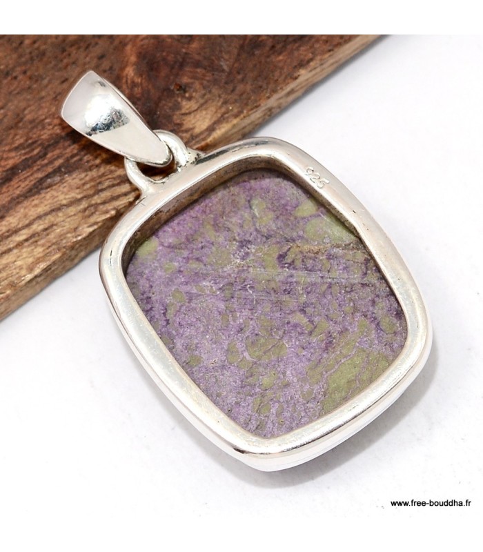 Pendentif tasmanite certifié en argent 925 - Envoi rapide