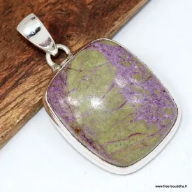 Pendentif Tasmanite argent 925 - Bijoux en Stichite