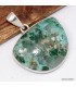 Pendentif argent Quantum Quattro bleu semi-rond