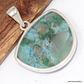 Pendentif Quantum Quattro bleu semi-rond – Argent 925 certifié