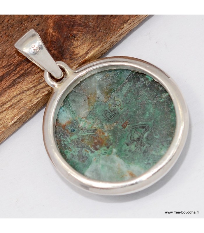 Pendentif pierre naturelle rond Quantum Quattro