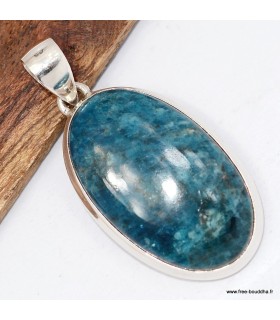 Pendentif Apatite bleue 4,5 cm