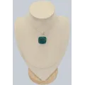 Pendentif Apatite bleue carré 3,3 cm - Pendentifs pierres naturelles