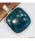 Pendentif Apatite bleue carré 3,3 cm