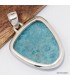 Pendentif Apatite bleue semi-ovale 4 cm