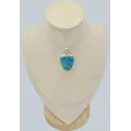 Pendentif Apatite bleue semi-ovale 4 cm - Pendentifs pierres naturelles