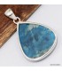 Apatite bleue naturelle – Pendentif goutte 4 cm en argent 925 certifié