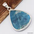 Pendentif goutte Apatite bleue 4 cm - Pendentifs pierres naturelles