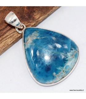 Pendentif goutte Apatite bleue 4 cm