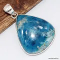 Pendentif goutte Apatite bleue 4 cm - Pendentifs pierres naturelles
