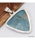 Apatite bleue naturelle – Pendentif triangulaire 3,6 cm en argent 925 certifié