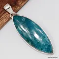 Pendentif marquise Apatite bleue néon - Pendentifs pierres naturelles