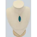 Pendentif marquise Apatite bleue néon - Pendentifs pierres naturelles