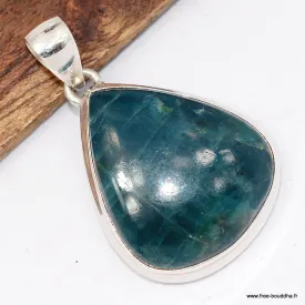 Gros pendentif Apatite bleue forme goutte - Pendentifs pierres naturelles