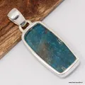 Pendentif Apatite bleue rectangulaire - Pendentifs pierres naturelles
