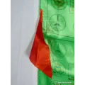 Grand drapeau bouddhiste Tara Verte en soie 1,9 m - Drapeaux tibétains