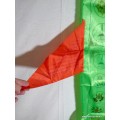 Drapeau bouddhiste Tara Verte en soie, artisanal du Népal.