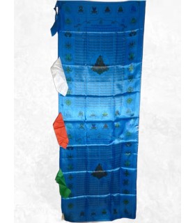 Grand drapeau bouddhiste Guru Rinpoche en soie 1,9 m