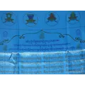 Grand drapeau bouddhiste Guru Rinpoche en soie 1,9 m - Drapeaux tibétains