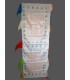 Grand drapeau bouddhiste Tara Blanche en soie 1,9 m