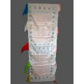 Grand drapeau bouddhiste Tara Blanche en soie 1,9 m - Drapeaux tibétains