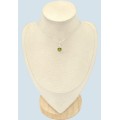 Pendentif Péridot facetté authentique bijou argent 925 certifié