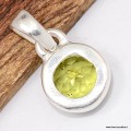 Pendentif Péridot facetté authentique bijou argent 925 certifié