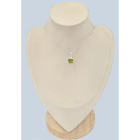 Pendentif Péridot facetté forme carrée - Bijoux en Péridot