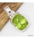Pendentif Péridot facetté - Argent 925 - Certifié Authentique