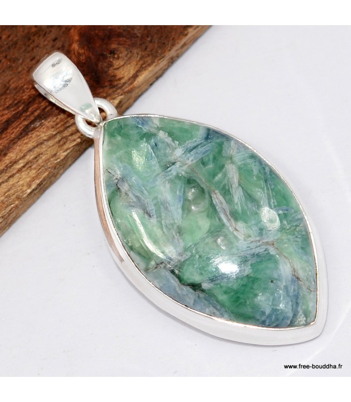 Pendentif marquise Cyanite Mermaid Sirène Argent 925