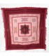 Nappe tibétaine coton épais symboles bouddhistes 150 x 150cm